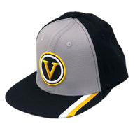 Vogue Tyre Black Flat-Billed Striped Hat