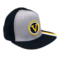 Vogue Tyre Black Flat-Billed Striped Hat