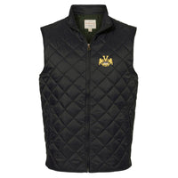 Vogue Tyre Vintage Diamond Quilted Vest - Black